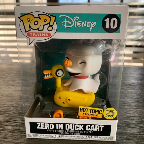 Funko Pop Train Disney Zero in Duck Cart GLOW Hot Topic Exclusive - Picture 1 of 6